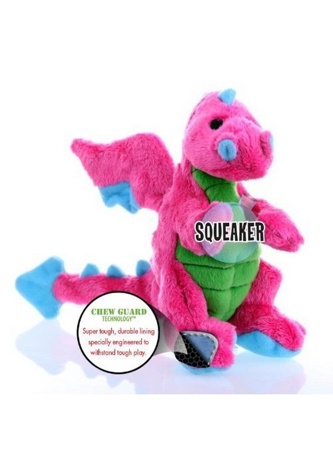 جو دوج لعبة الكلاب goDog Bubble Plush Dragons Squeaky Dog، بتقنية حماية المضغ - وردي، حجم صغير - Image 2