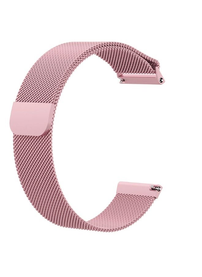 Generic - Replacement Strap For Fitbit Versa Milanese Watch Band, Size:L Rose Pink - Image 1