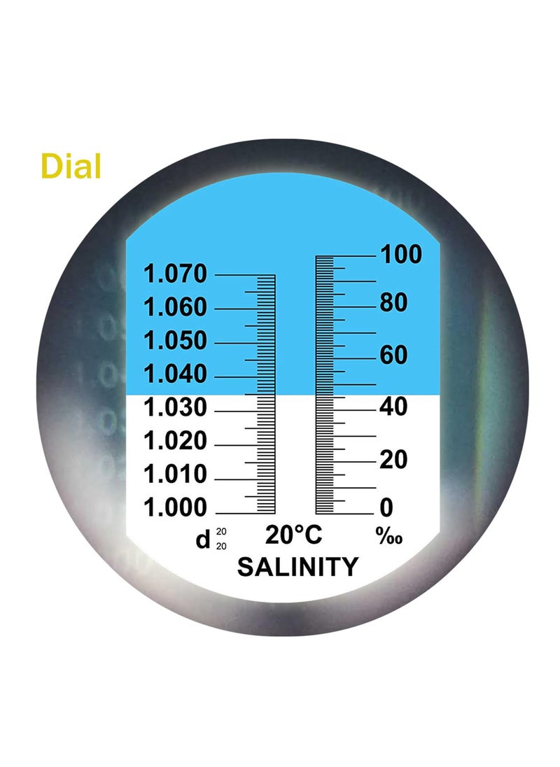 aichose Aquarium Salinity Refractometer with ATC Function,Saltwater Test Kit for Seawater, Pool, Aquarium, Fish Tank...Dual Scale: Specific Gravity & Salt Percent  - Image 3