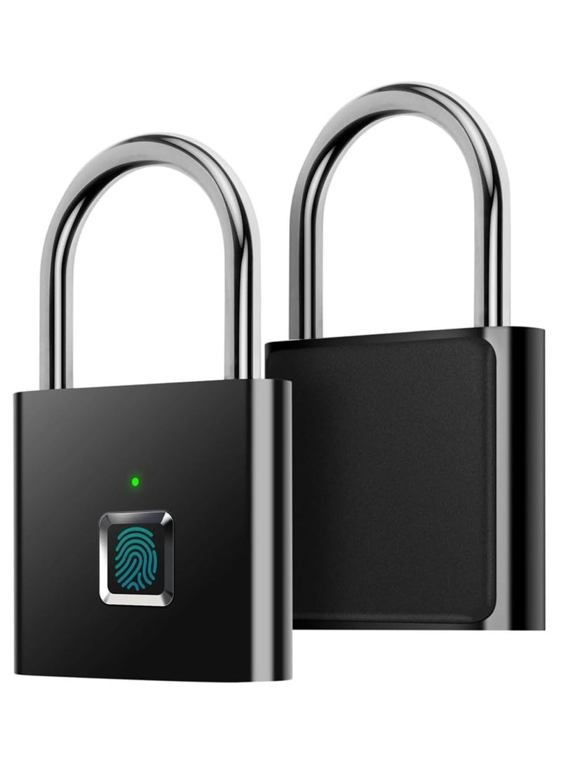 SUKILO Smart Fingerprint Padlock – USB Rechargeable Portable Lock, Waterproof & Rust-Proof for Locker, Gym, Luggage, Bike & School Use  - Image 1