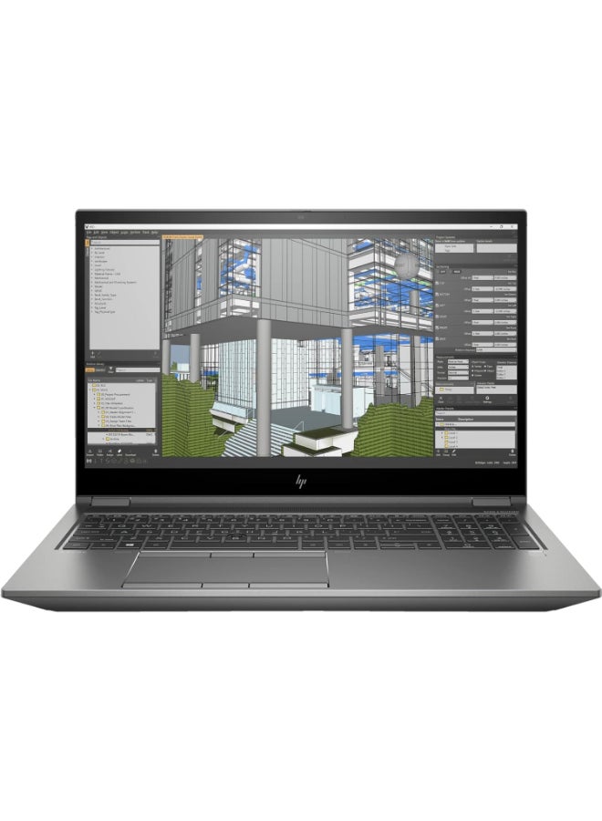 HP ZBook Fury 15.6-inch G8 Mobile Workstation, Core i7-11850H Processor/16GB RAM/512GB SSD/6GB NVIDIA RTX A3000 Graphics Card/Windows 10 Pro English/Arabic Dark Ash Grey - Image 1
