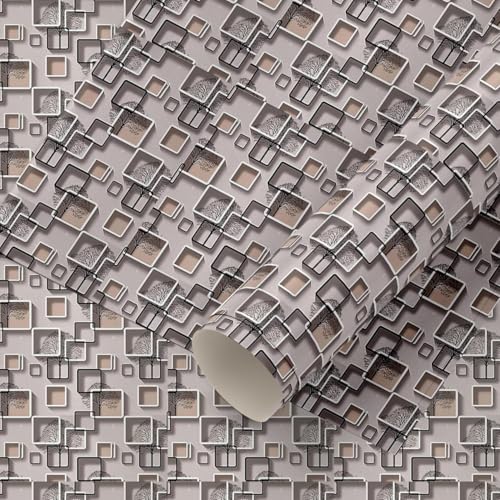 Eurotex Wall Paper for Wall Decor, Non Adhesive Wallpaper for Walls Living Room, Bedroom (53 x 1000 cm, Roll 57sqft, Multicolor 3D Design) - Image 1