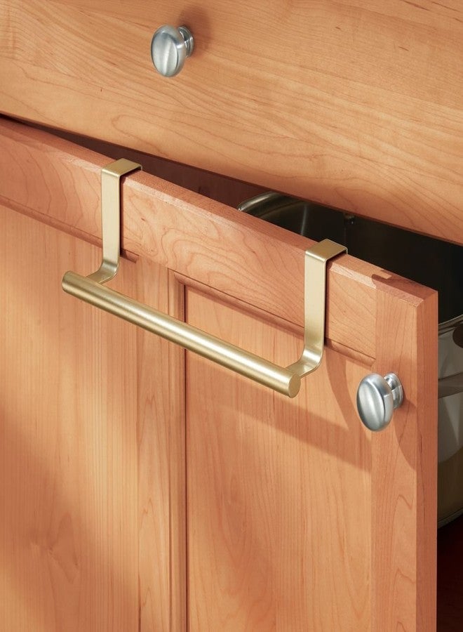 InterDesign Forma Over-the-Cabinet Kitchen Dish Towel Bar Holder - 9", Pearl Brass - Image 3