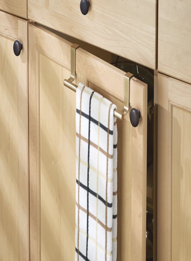 InterDesign Forma Over-the-Cabinet Kitchen Dish Towel Bar Holder - 9", Pearl Brass - Image 2