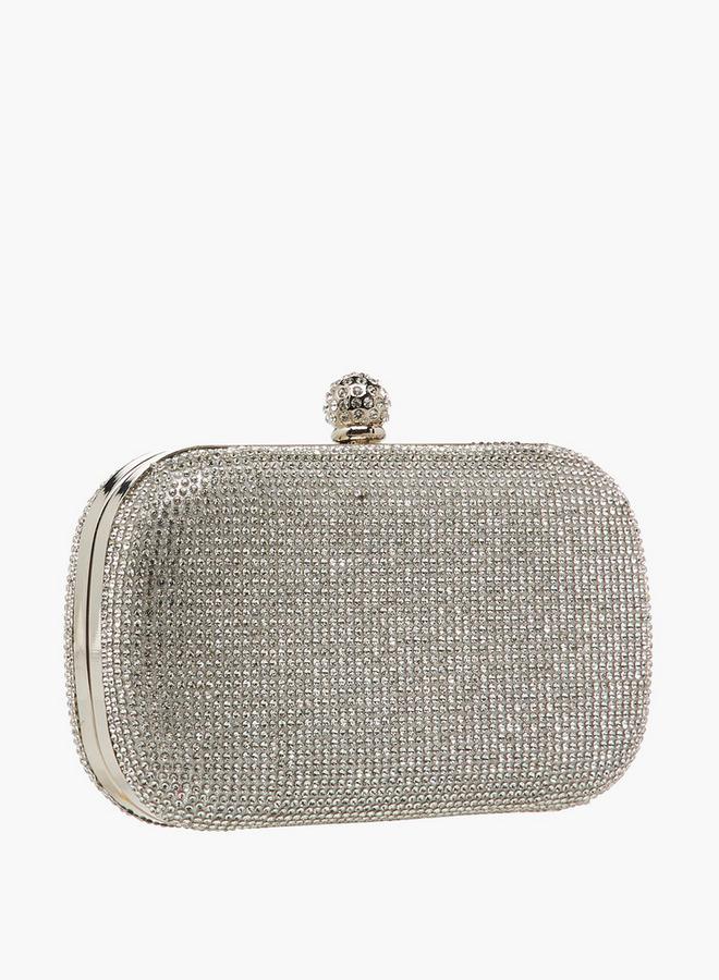 Flora Bella By Shoexpress Embellished Clutch with Chain Strap - Image 3
