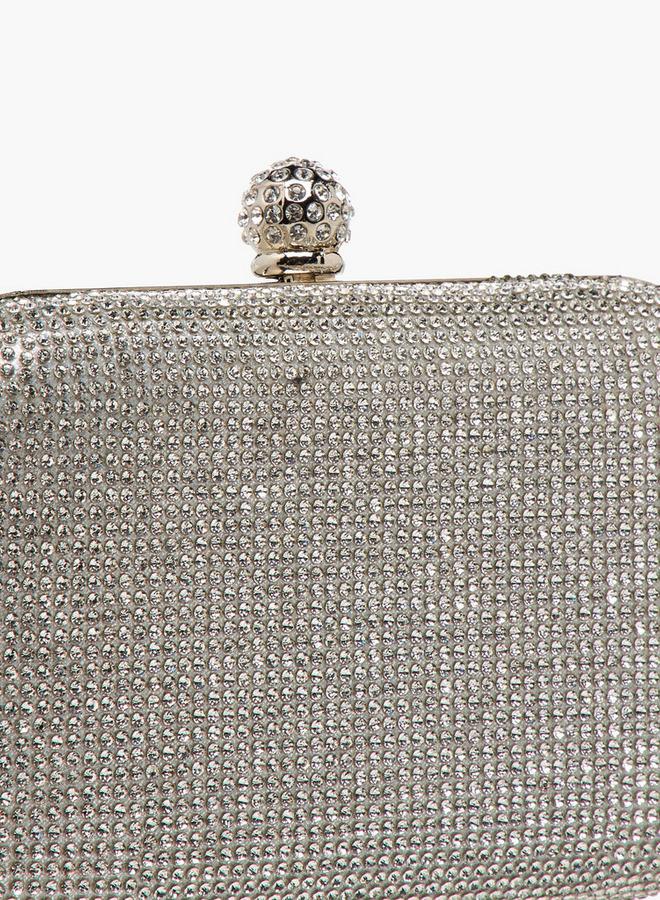 Flora Bella By Shoexpress Embellished Clutch with Chain Strap - Image 5