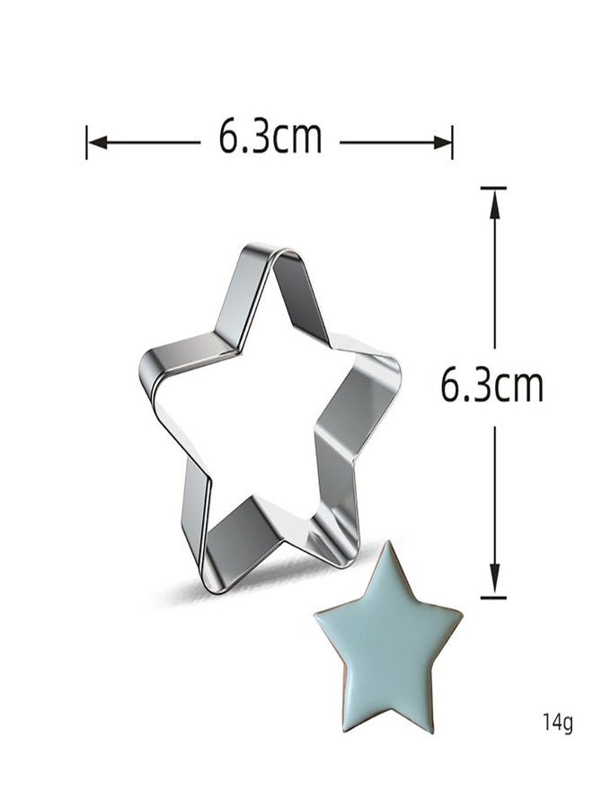 ccHuDE 3 Pcs Star Moon Cloud Cookie Cutters Stainless Steel Biscuit Cutter Molds Fruit Cookie Cutters Shapes Metal Sandwich Cutter for Baking Pastries Doughs - Image 4