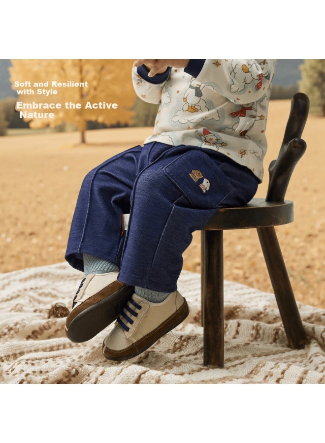 Aqpa [candlelight Baby Pants Spring Autumn Winter Baby Denim Long Pants Candlelight Size 100 - Image 2