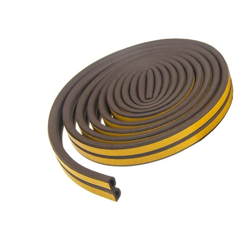 Bilvina Soundproofing Dust Proof DoorWindow Self Adhesive Door Seal Strip D Shape 5 meter