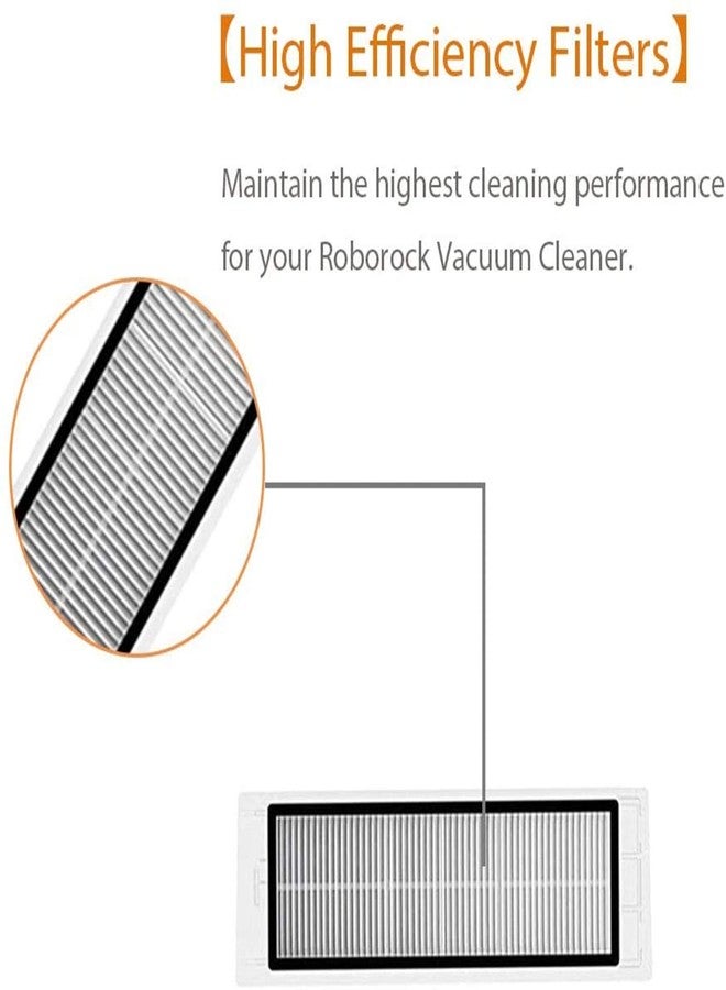 Rjnlsc 8 Packs S6 Pure Filters Compatible with Roborock S6 Pure, S6, E4,S4 Max, S6 MaxV, S5, S5 Max, S4, E2, E3, E5, E20 E25 E35 S50 S65 Xiaomi Mijia,8 Filters, 1 Cleaning Tools - Image 3