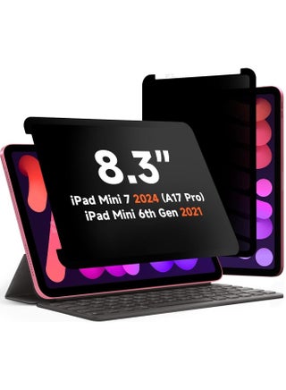 【1 Pack】 Privacy Screen Protector for IPad Mini 7 2024 (A17 Pro), Anti Glare Blue Light 4 Way Anti Spy Screen Filter, Ultra HD, Anti-Scratch, Bubble-Free, Easy Install Glass - pzsku/ZB53FD870793F154F26C8Z/45/1745358789/504616ab-d6a0-4e2a-bcfb-18a31c996957