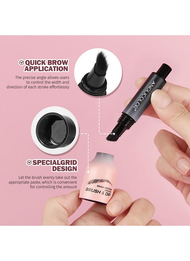 Anglicolor Anglicolor Upgraded Liquid Microblading Eyebrow Pen,Teardrop Angled Micro Eyebrow Brush To Microblading Eyebrow,Hair-Like Strokes,Natural Easy To Color Long Lasting Quick Drying (#04Chocolate)  - Image 3