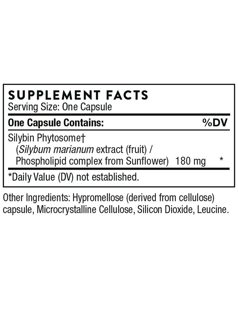 Thorne - Siliphos - Milk Thistle Phystosome - Dietary Supplement - 90 Capsules - Image 1