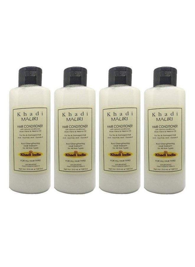 Khadi Mauri Herbal - Khadi Mauri Hair Conditioner Pack Of 4 (840 Ml) - Image 1