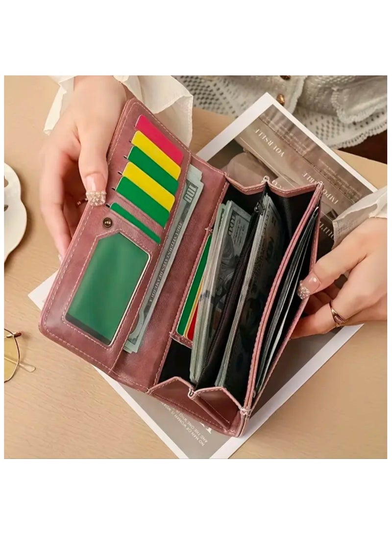 محفظة نسائية محفظة أنيقة فاخرة للنساء محفظة كلاتش أنيقة مع حامل بطاقات  - Image 2