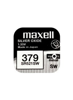 Maxell 10-Pieces Maxell 379 / SR521SW 1.55V Silver Oxide Hg0% Zero Mercury Batteries  - Image 2
