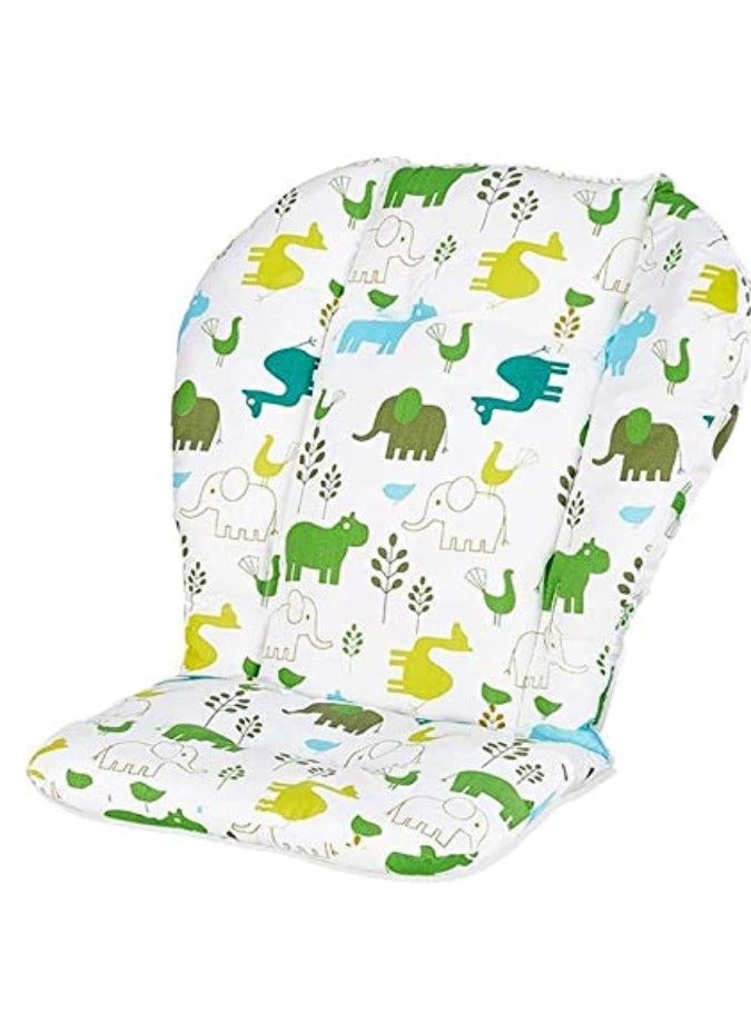 Baby Stroller Cushion Pad – Soft, Breathable, Reversible Seat Liner for Infant Car Seats, High Chairs & Strollers – Colorful Animal Print - Image 1