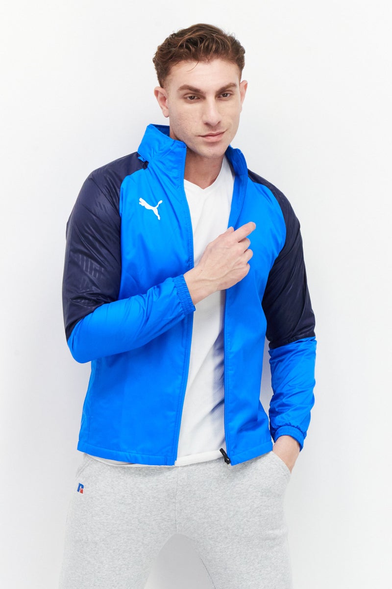 PUMA جاكيت رياضي للرجال، مناسب للتدريب، أزرق - Image 1