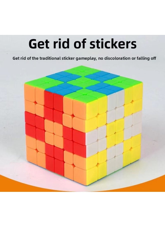 Jiehui 6-order Color Rubik's Cube Smooth Toys Feel Good Competition 6-order Children's Decompression High-order Toys-Color:6 Color (color Box Packaging)