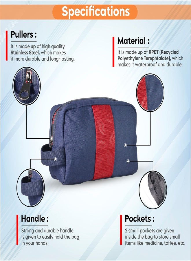 Tressential Toiletry Bag for Men & Women, Travel Pouch for Toiletries Shaving Kit & Cosmetics, Water Resistance Pouch for Travel Accessories, Organizer Travel Pouch for Make Up, Navy Blue - Image 3