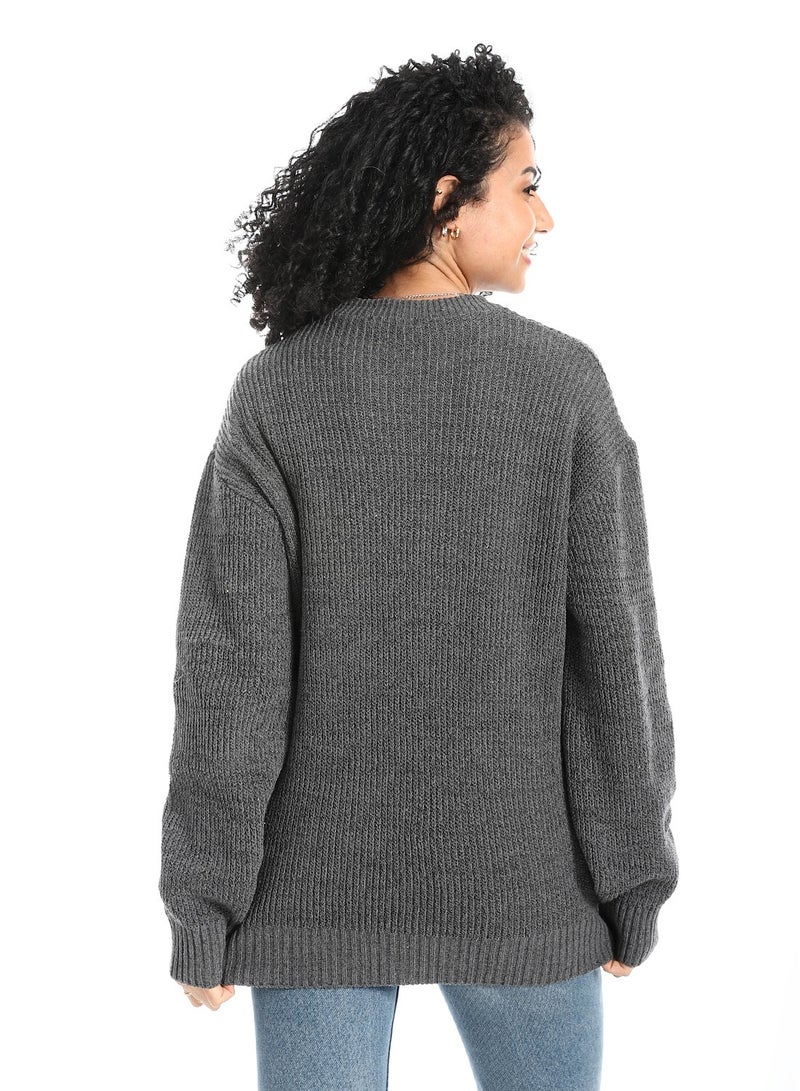 سيزار بلوفر صوف حريمي طويل مزود بتصمميات متعددة - Image 3