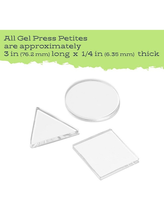 Gel Press Petites Monoprinting Plates 3 Piece Circle Triangle Square For Printmaking Scrapbooking Paper Crafts Home Decor And More 10812 Cir - Image 2