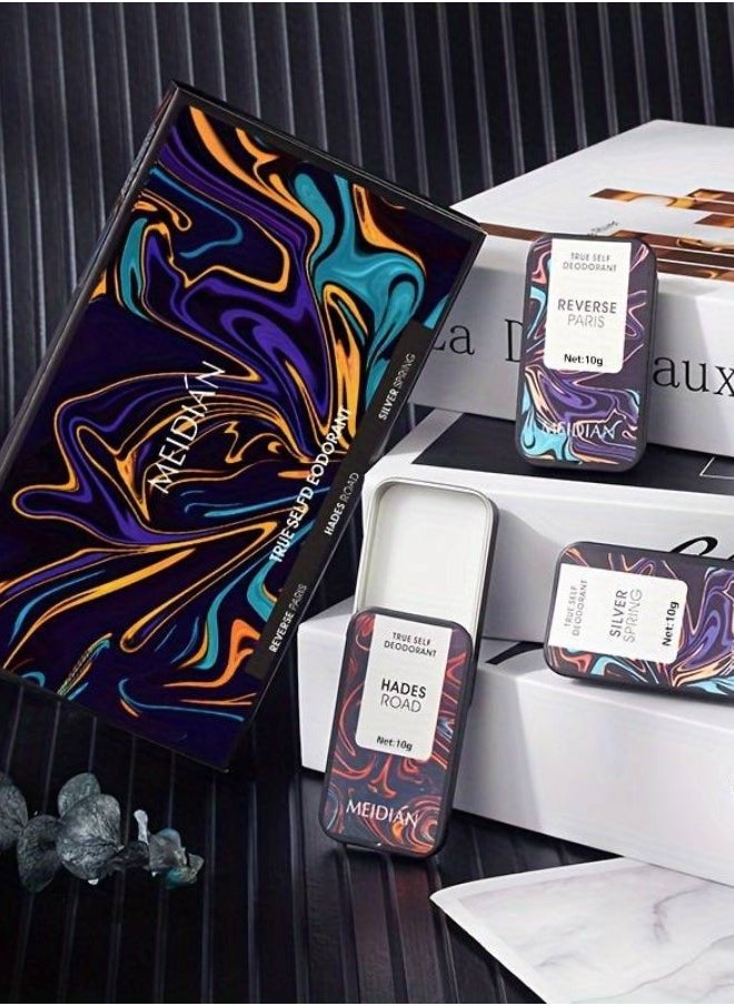 null - مجموعة هدايا عطر صلبة محمولة مكونة من 3 قطع/مجموعة للنساء والرجال، بلسم صلب منعش ويدوم طويلاً، عطر للاستخدام اليومي، هدايا مثالية، هدية - Image 1