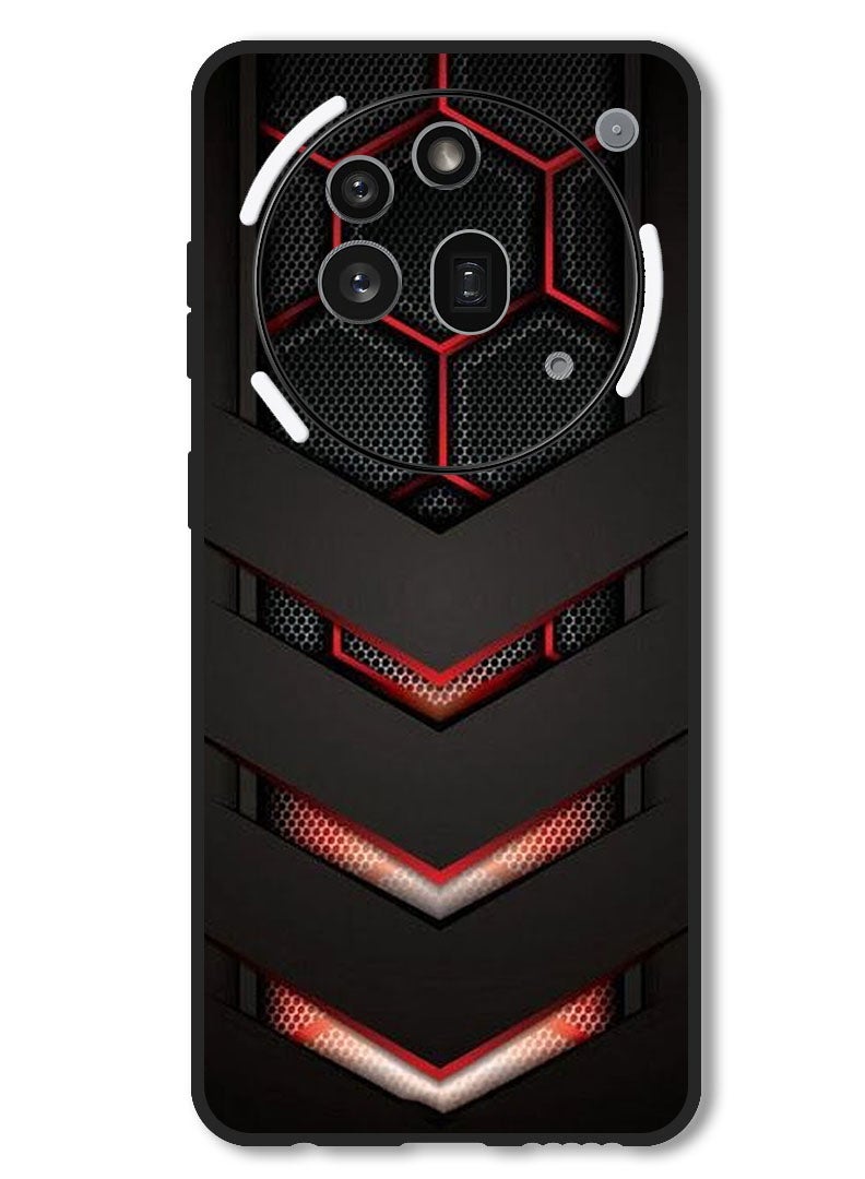 Theodor Case Compatible with Nothing Phone 3a Pro Protection Shockproof Bumper Cover red & black  - Image 1