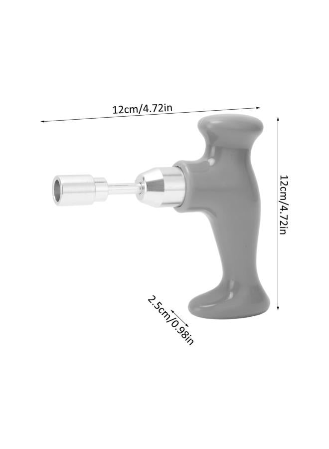 Electric Chiropractic Adjusting Instrument,T Shape Deep Tissue Massage Tool Ergonomic Pain Relief Muscle Massage Gun for Legs Arm for Soothing Vibration Massage Ideal for Your Legs and Back(Grey)
