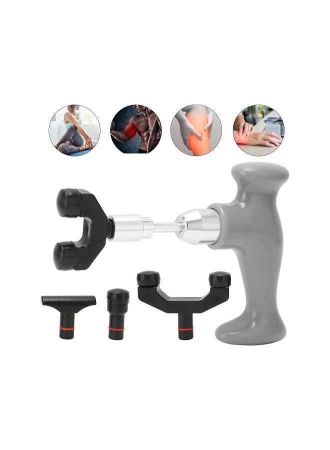 Electric Chiropractic Adjusting Instrument,T Shape Deep Tissue Massage Tool Ergonomic Pain Relief Muscle Massage Gun for Legs Arm for Soothing Vibration Massage Ideal for Your Legs and Back(Grey)