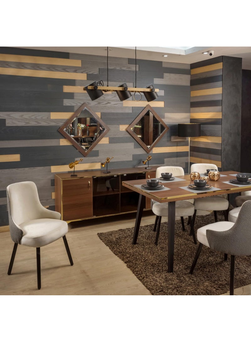 طقم سفرة خشبي مودرن – ترابيزة مع 6 كراسي - Image 2