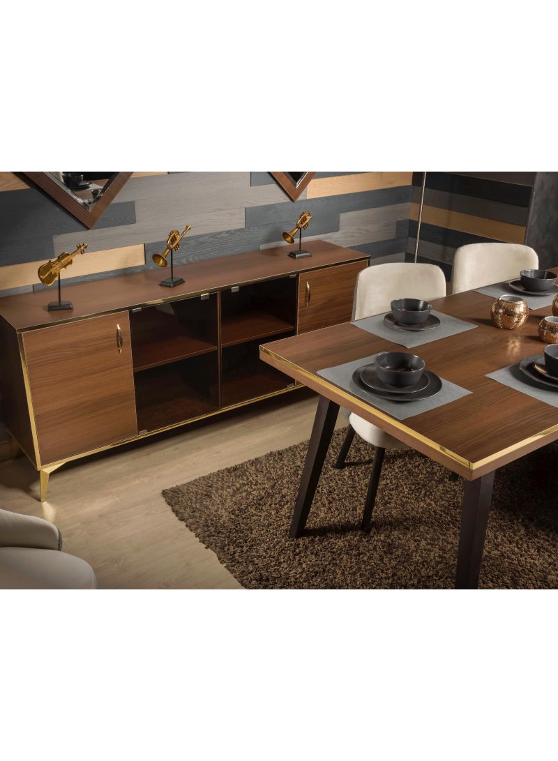 طقم سفرة خشبي مودرن – ترابيزة مع 6 كراسي - Image 3