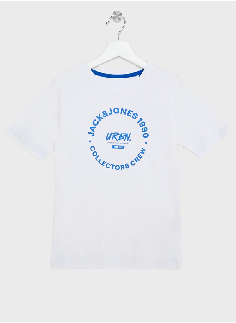 Jack & Jones Junior Kids Logo Crew Neck T-Shirts