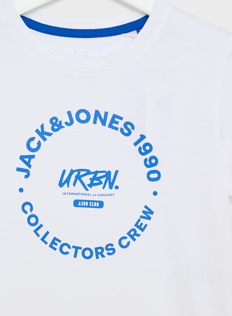 Jack & Jones Junior Kids Logo Crew Neck T-Shirts