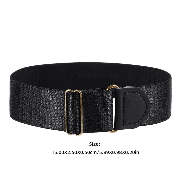 2 Pcs Elastic Adjustable Armbands Shirt Garter Sleeve Holders for Men Women - Image 2