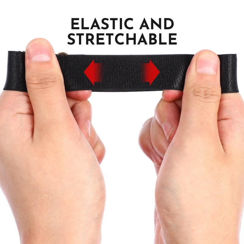 2 Pcs Elastic Adjustable Armbands Shirt Garter Sleeve Holders for Men Women - Image 5