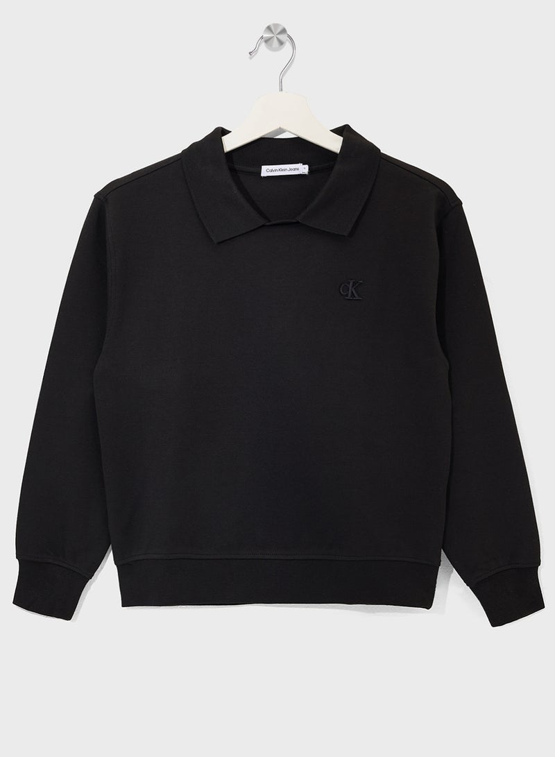 Calvin Klein Jeans Youth Polo Sweatshirt  - Image 1