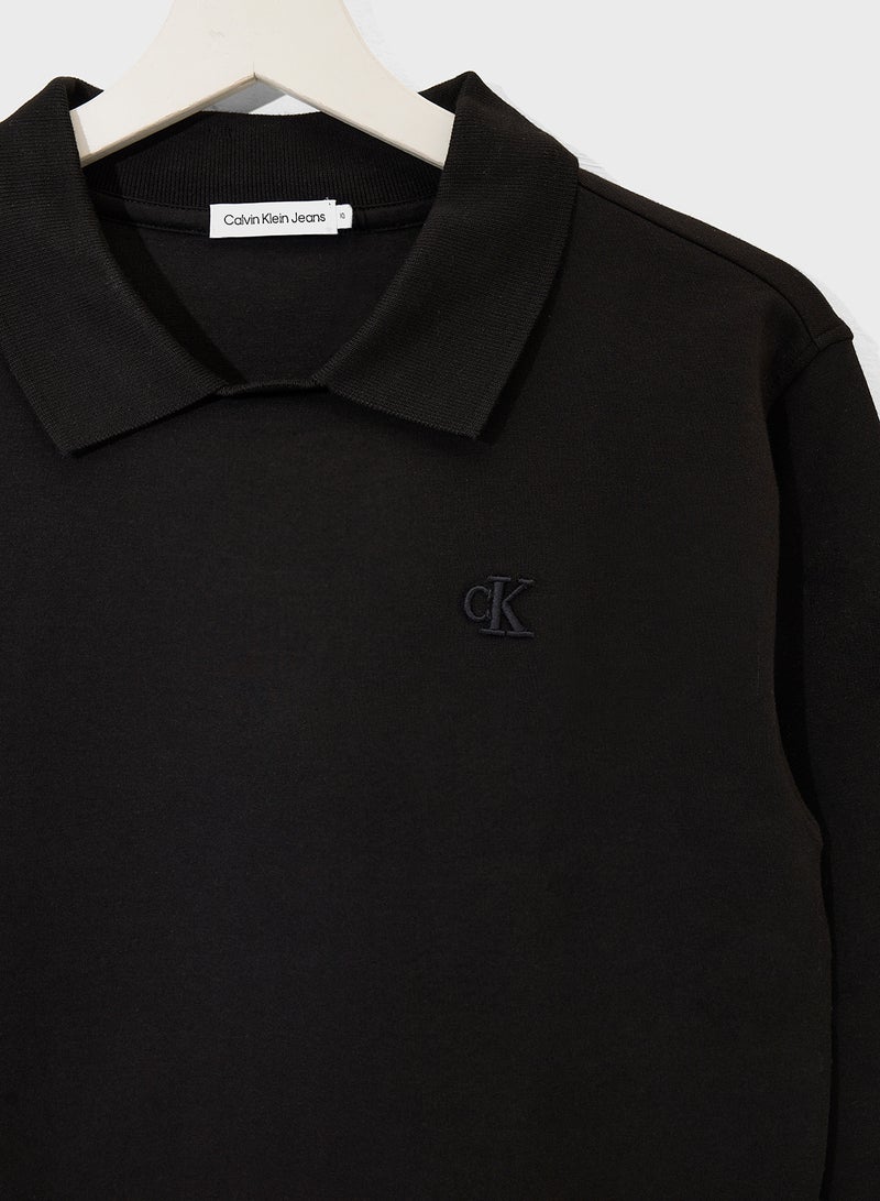 Calvin Klein Jeans Youth Polo Sweatshirt  - Image 3