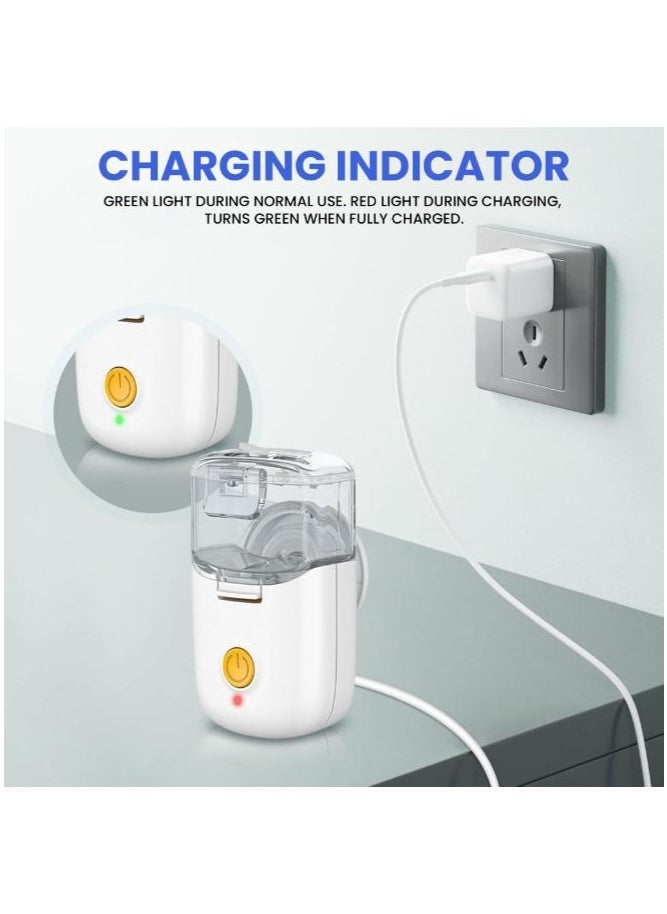 Portable inhaler Mesh Nebulizer Mini Vaporizers with storage bag 3 modes, Handheld Medical Nebulizer Steam Inhaler Atomizer Compressor Machine Humidifier Cool Mist Inhaler Suitable for Adults & Kids,