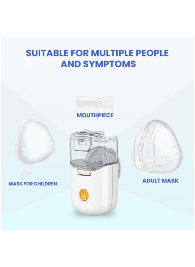 Portable inhaler Mesh Nebulizer Mini Vaporizers with storage bag 3 modes, Handheld Medical Nebulizer Steam Inhaler Atomizer Compressor Machine Humidifier Cool Mist Inhaler Suitable for Adults & Kids,
