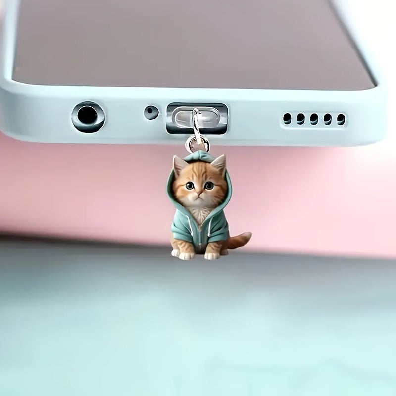 Acrylic Cat Dust Plug for Apple Charging Port Little Bee 3 Pieces - Image 4