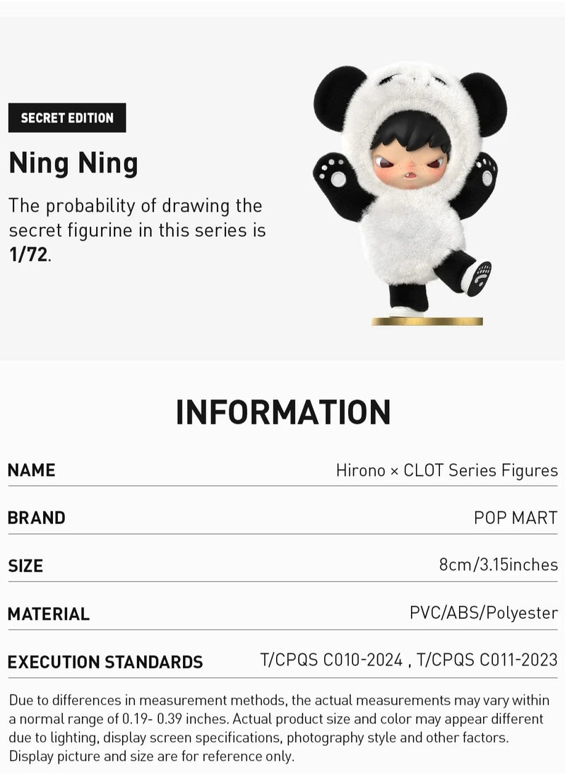 Generic - POPMART Bubble Mart Hirono x CLOT Series Blind Box Trendy Fashion Toy Gift Ornament Single box - Image 1