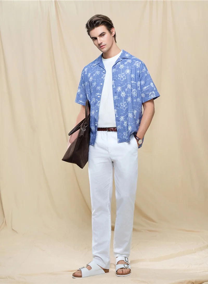 GIORDANO  Men's Relaxed Linen Cotton  Shirt for Men | Best Price UAE