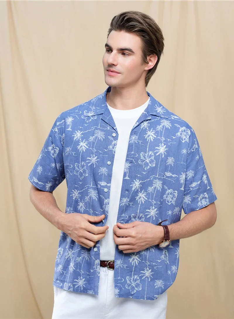 Men's Relaxed Linen Cotton  Shirt