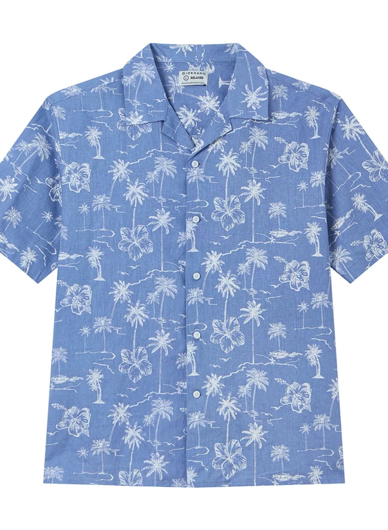 GIORDANO  Men's Relaxed Linen Cotton  Shirt for Men | Best Price UAE