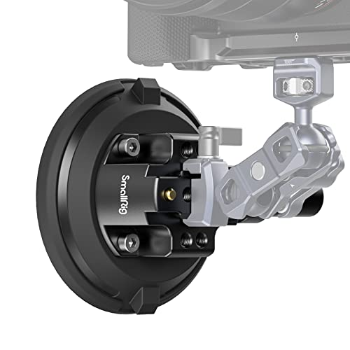 SmallRig 4 Suction Cup Camera Mount, Car Mount for Cameras/Smartphones on Car/Clean and Smooth Surfaces, Max 2kg Load for Speeds up to 80km/h (50mph), Recommend 10kg Load When Stationary - 4122 - Image 1