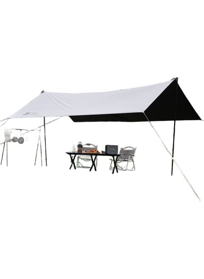 MOBIGARDEN Canopy, Outdoor Camping Sunshade, Sun Protection, Rain Protection, Black Tarpaulin Canopy, 410 Nx23680002, Dawn Mist White - Image 2