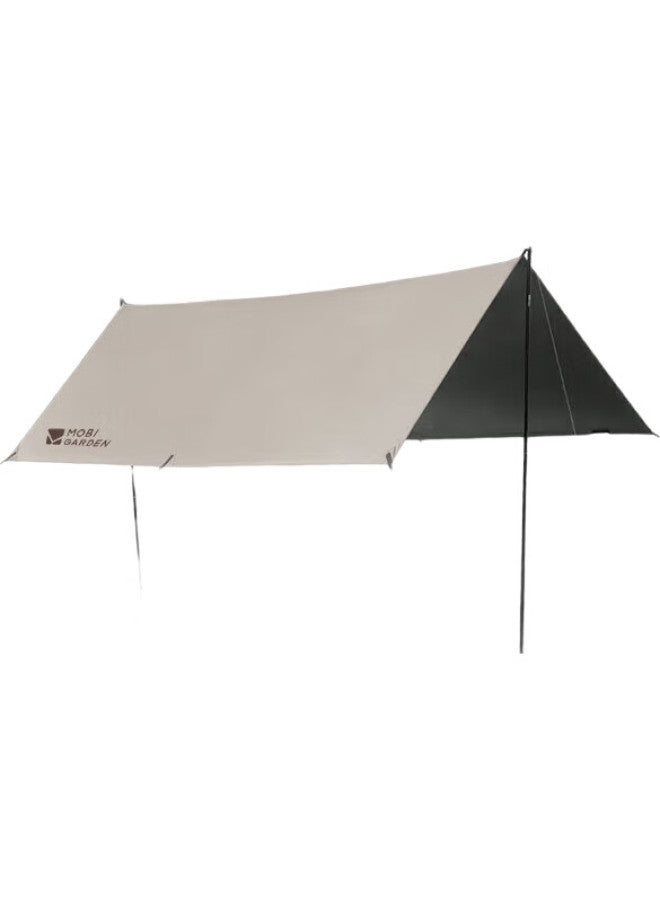 MOBIGARDEN Canopy, Outdoor Camping Sunshade, Sun Protection, Rain Protection, Black Tarpaulin Canopy, 410 Nx23680002, Dawn Mist White - Image 3