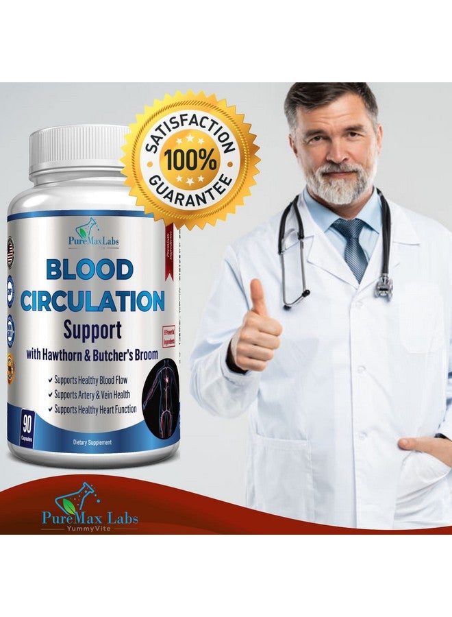 YUMMYVITE Blood Circulation Supplement With Hawthorn Butchers Broom Horse Chestnut Arginine Diosmin Varicose Veins Treatment For Legs Circulation And Vein Support Blood Flow Supplement. 90 Capsules - Image 5