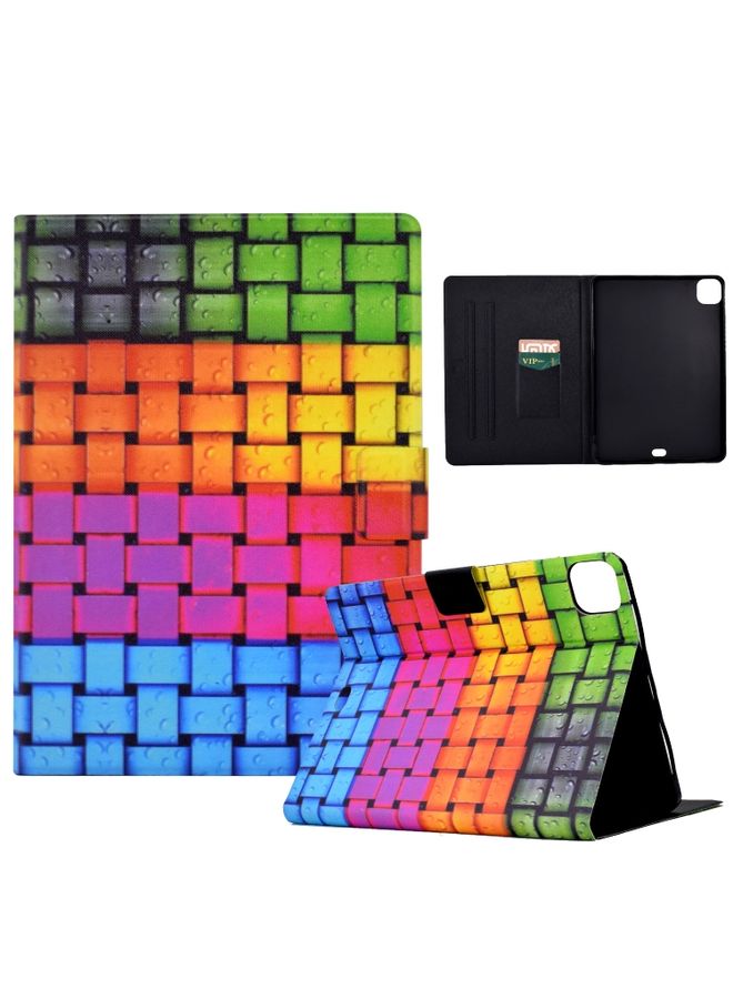 HuHa Case Cover For iPad Pro 11 2020/2018 / Air 2020 Coloured Drawing Smart Leather Tablet Case Braided Belt 